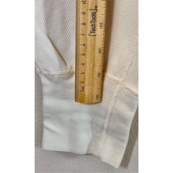 Carhartt Tall Spell Out Waffle Knit Base Layer Cream Thermal Long Johns Large - Picture 6 of 10